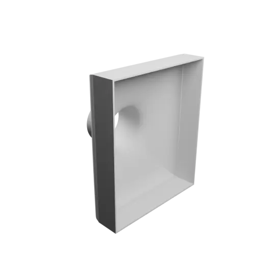 Round-to-Rectangular Tube Adapter STL file ⌀100 mm to 250×300 mm, thickness 3 mm