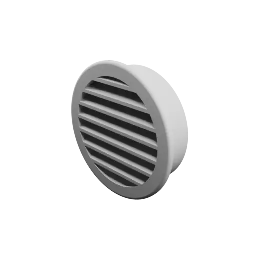 Round air vent STL 3D file ∅ 78 mm, slat angle: 30°