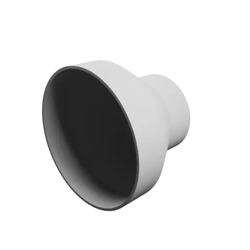Tubing adapter STL file ⌀ 130–80 mm (Length: 100 mm)