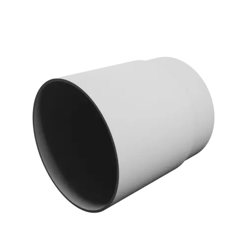 Tubing adapter STL file ⌀ 125–120 mm (Length: 140 mm)
