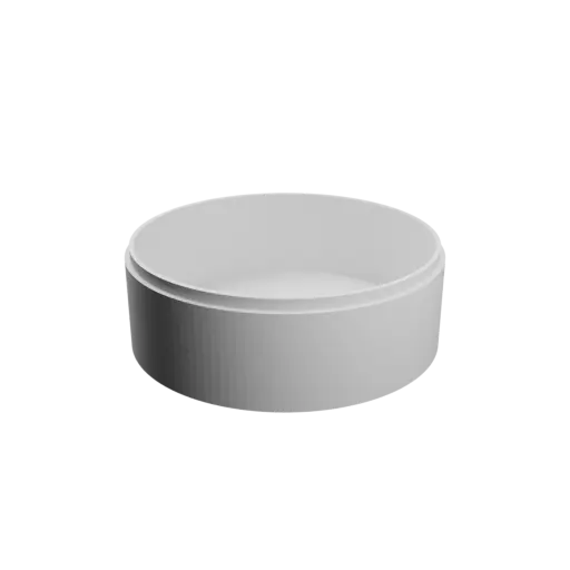 Round box with lid STL 3D file ⌀ 138 mm - Height: 50 mm, Shell: 4 mm