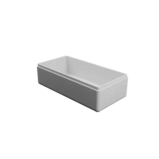 rectangular box with lid STL 3D file – 130×65×40 mm, wall thickness 3 mm
