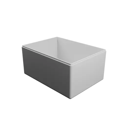 rectangular box with lid STL 3D file – 205×150×102 mm, wall thickness 4 mm