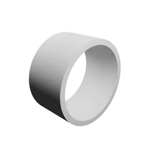 tube STL 3D model OD 66 mm, ID 57.8 mm, length 35 mm