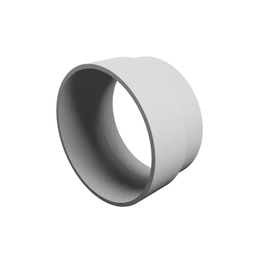Tube adapter STL 3D file ⌀ 66–62 mm (Length: 35 mm)