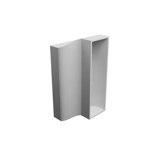 modèle 3D STL Adaptateur de conduit rectangulaire 100x200mm vers 60x204mm - transition: 40mm