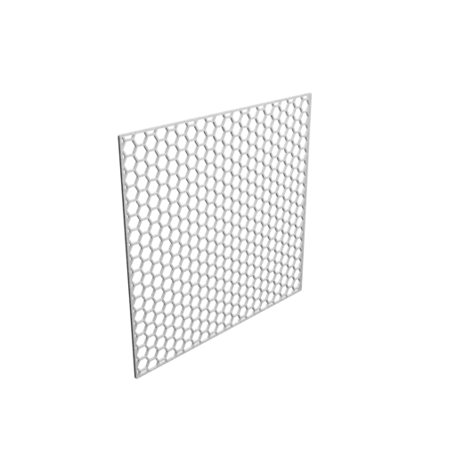 Honeycomb grid STL 3D file, 210x200mm, mesh: 10mm