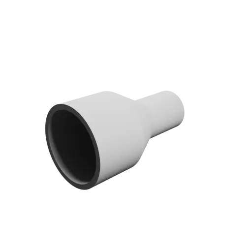 Tube adapter STL file ⌀ 46–25 mm (Length: 80 mm)