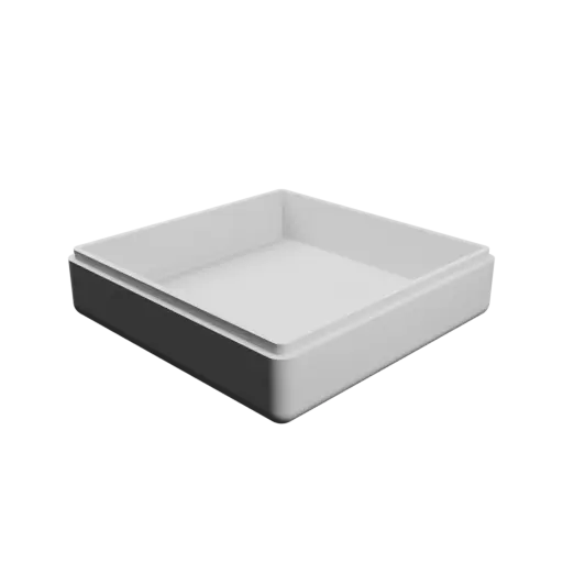 square box with lid STL 3D file – 127×127×37 mm, wall thickness 5 mm