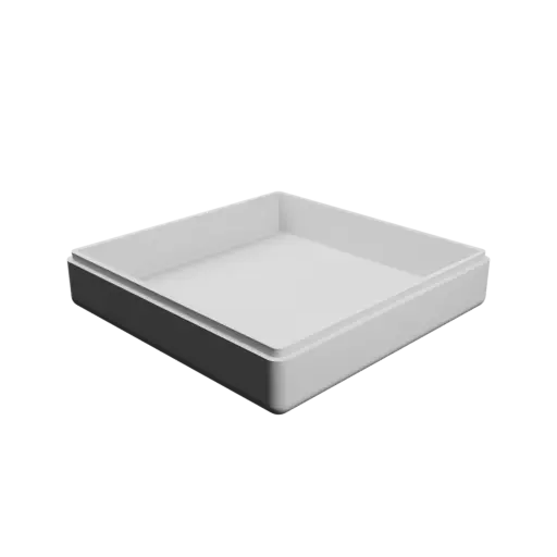 square box with lid STL 3D model – 152×152×37 mm, wall thickness 5 mm
