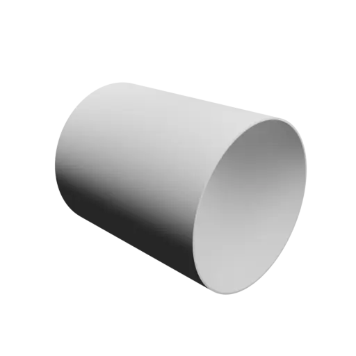 tube STL 3D model OD 50 mm, ID 49 mm, length 60 mm