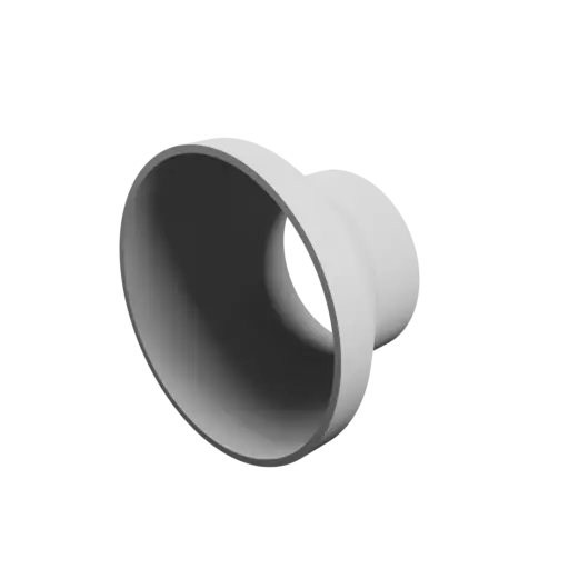 Tube adapter STL file ⌀ 120–77 mm (Length: 70 mm)