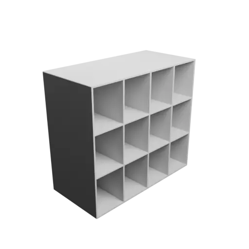 Small parts organizer with 12 drawers 70×90×150 mm STL file, thickness: 4 mm