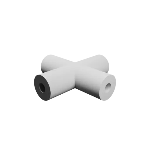 multi-hoses connector 4 hoses STL file – Outer diameter 24 mm, wall thickness 7.5 mm