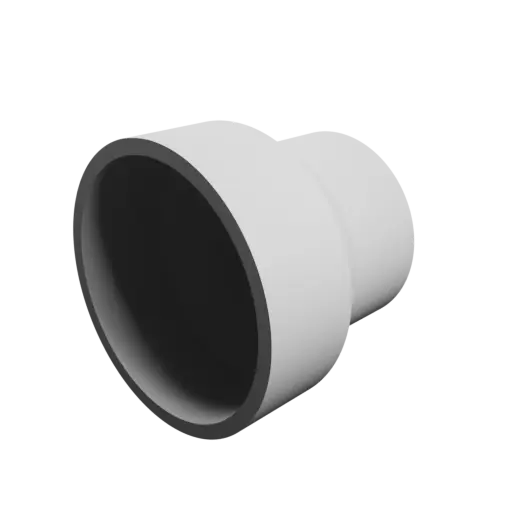 Tube adapter STL file ⌀ 57–43 mm (Length: 50 mm)