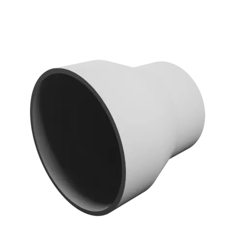 Tube adapter STL 3D file ⌀ 62–48 mm (Length: 60 mm)