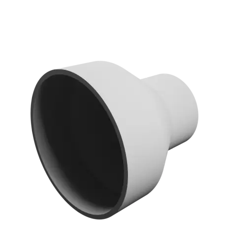 Tube adapter STL 3D file ⌀ 62–37 mm (Length: 60 mm)
