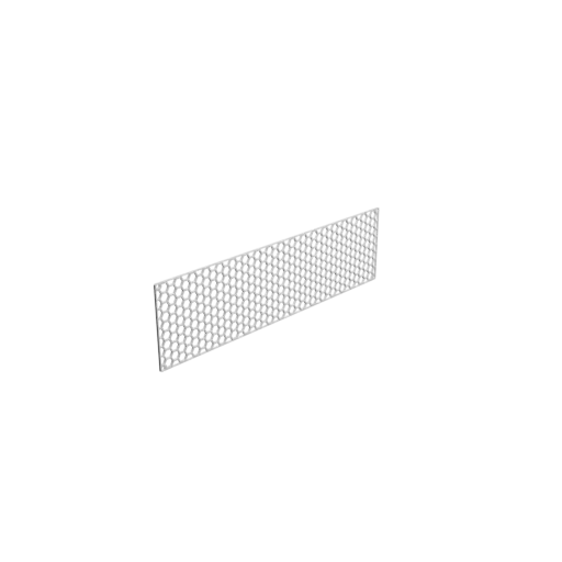 Honeycomb grille STL 3D file, center-to-center: 300x80mm, mesh: 8mm - Ø4mm