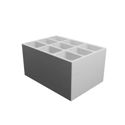 3D model multi compartment storage box object-gen1058-nb0