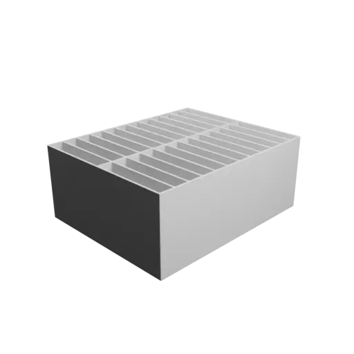 Multi-compartment box STL file: 24 compartments of 100×19×100 mm