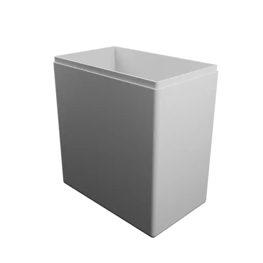 rectangular-base box with lid STL file – 102×62×110 mm, wall thickness 2 mm