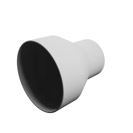 Tubing adapter STL file ⌀ 110–70 mm (Length: 120 mm)