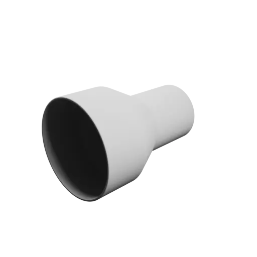 Tubing adapter STL file ⌀ 110–70 mm (Length: 160 mm)