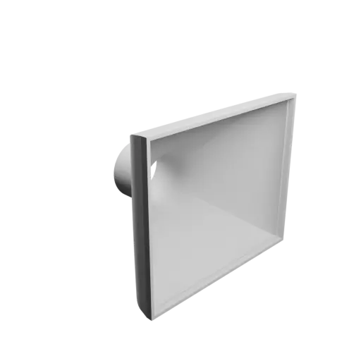 Round-to-Rectangular Tube Adapter STL 3D file ⌀100 mm to 300×250 mm, thickness 5 mm + offset