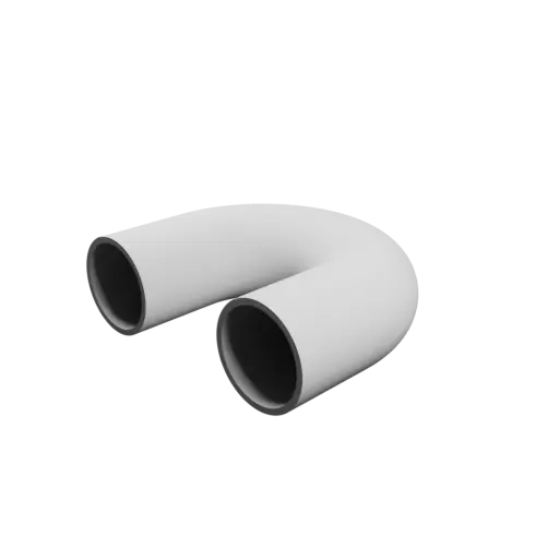 Pipe elbow STL file 180° ⌀OD: 16 mm ⌀ID: 14 mm thickness: 1 mm