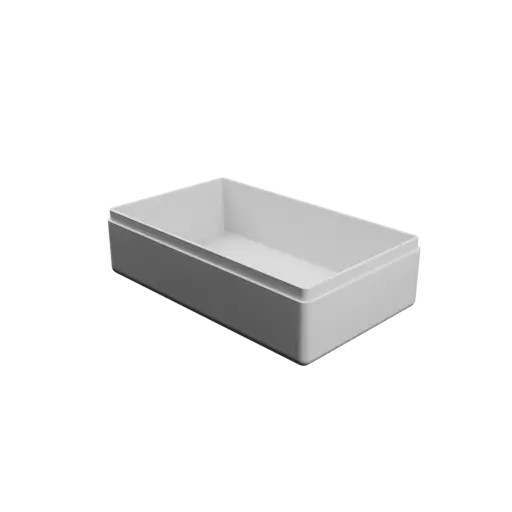 rectangular-base box with lid STL 3D file – 100×60×30 mm, wall thickness 2 mm