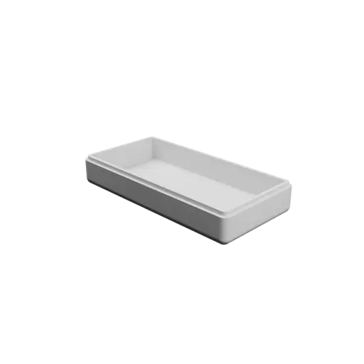 rectangular-base box with lid STL 3D model – 200×100×40 mm, wall thickness 6 mm