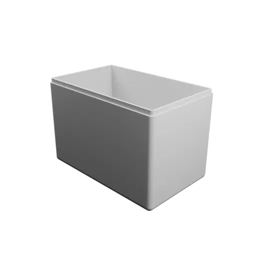 rectangular box with lid STL 3D file – 131×81×92 mm, wall thickness 3 mm