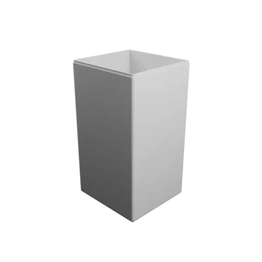 rectangular box with lid STL 3D file – 138×130×250 mm, wall thickness 3 mm