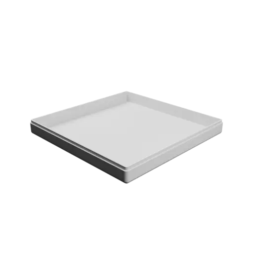 square-base box with lid STL file – 185×185×25 mm, wall thickness 3 mm