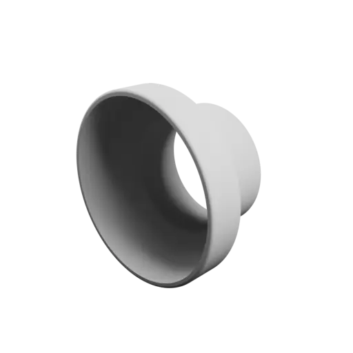 Tubing adapter STL 3D file ⌀ 132–89 mm (Length: 75 mm)
