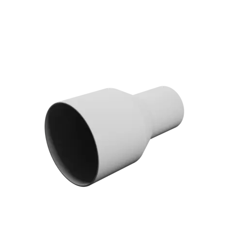 Tubing adapter STL 3D file ⌀ 110–70 mm (Length: 190 mm)