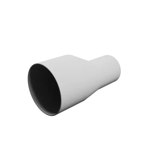 Tube adapter STL 3D file ⌀ 110–70 mm (Length: 190 mm)