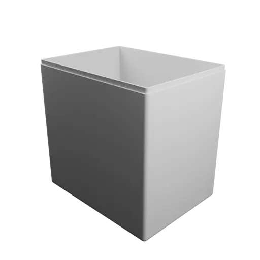 rectangular box with lid STL 3D file – 130×98×130 mm, wall thickness 2 mm