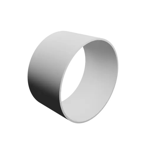 tube STL 3D model OD 50.5 mm, ID 48.5 mm, length 28 mm
