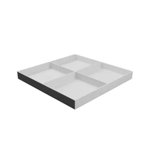 Multi-compartment box STL 3D file: 4 compartments of 97×97×18 mm
