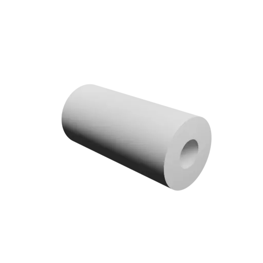tube STL 3D model OD 20 mm, ID 8 mm, length 42 mm