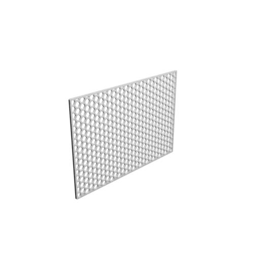 Honeycomb grid STL file, 145x100mm, mesh: 5mm
