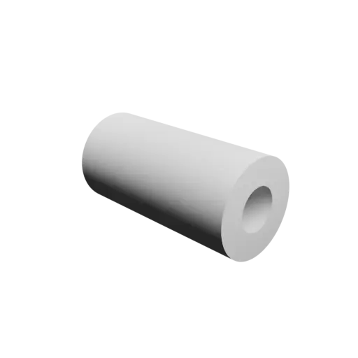 tube STL 3D file OD 20 mm, ID 9 mm, length 40 mm