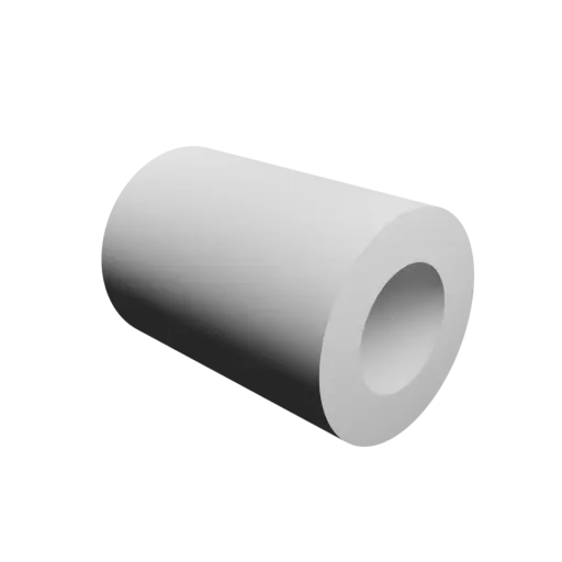 hollow tube STL 3D file OD 18 mm, ID 10 mm, length 25 mm