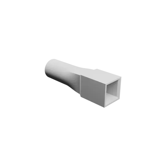fichier STL Adaptateur de tube rond ⌀30.5 mm vers rectangulaire 23.5×23.5 mm, épaisseur 4 mm