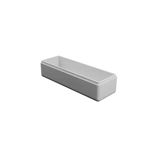 rectangular-base box with lid STL 3D model – 150×50×40 mm, wall thickness 4 mm