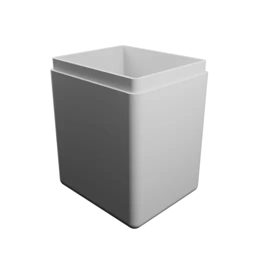 rectangular box with lid STL file – 43×37×55 mm, wall thickness 2 mm