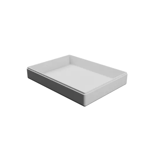 rectangular-base box with lid STL 3D file – 218×163×40 mm, wall thickness 4 mm