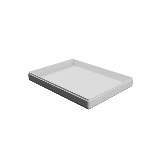 rectangular-base box with lid STL 3D file – 218×163×30 mm, wall thickness 4 mm