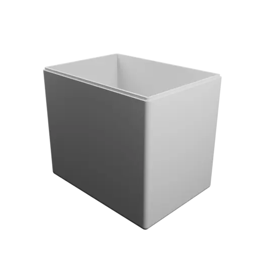 rectangular box with lid STL 3D file – 250×180×220 mm, wall thickness 6 mm